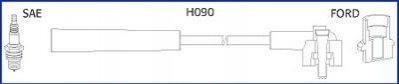 FORD комплект високовольтних проводів ESCORT V 1.3 90-95, FIESTA III (GFJ) 1.0 89-95, ORION II (AFF) 1.3 85-90 HITACHI 134659