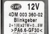 DB реле поворотів 207D,Opel,Ford,VW,Peugeot,Fiat,Lada,Honda,Mazda,Nissan,Mitsubishi,Toyota HELLA 4DM 003 360-021 (фото 1)