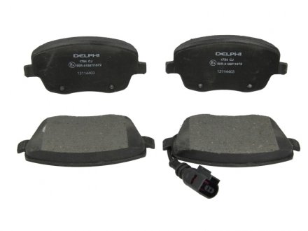 Колодки тормозные (передние) Seat Ibiza/VW Polo 01-09/Skoda Fabia 99-14/Roomster 06-15 Delphi LP1754 (фото 1)