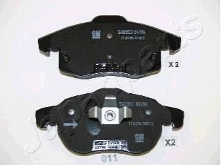 Колодки тормозные (передние) Opel Astra H/Vectra C/Zafira B 02-10/Chevrolet Matiz 05- JAPANPARTS PA-011AF