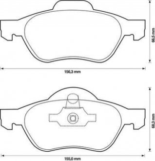 Колодки тормозные (передние) Renault Clio III 06-14/Megane II 02-/Scenic II 03- Jurid 573244J