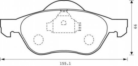 Колодки тормозные (передние) Renault Laguna II/III 01-15/Megane II 03-/Wind 10- Jurid 573016J (фото 1)