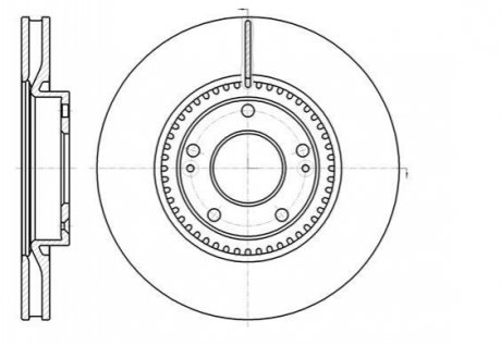 Гальмівний дискпередній вент. Hyundai I30 /Kia Cee\'D/ Cerato III 1.4-2.6 11 - (300x28) WOKING D61217.10