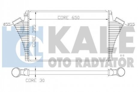 Радиатор интеркулера Opel Vectra/Signum 2.0T/2.2DTI 02-08/Cadillac BLS 2.0T 06- Kale 346000