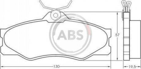 Колодки тормозные (передние) VW T3 81-92 A.B.S. 36575