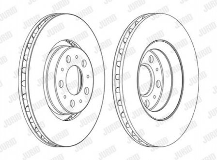 VOLVO Гапльмівний диск перед. S60 I (384) 2.4 00-10, S80 I (184) 2.5 TDI 99-06 Jurid 562173JC-1