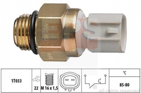 MITSUBISHI датчик включення вентилятора радіатора Colt III,IV,Galant V,Lancer V EPS 1.850.173 (фото 1)
