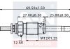 Cвічка розжарювання Renault Megane 1.9D 96-03 A-N Parts 063 299 (фото 2)