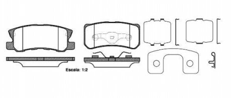 Колодки тормозные (задние) Mitsubishi Outlander/Lancer/Pajero 00- WOKING P9033.22