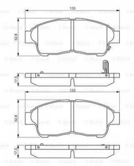 Колодки тормозные (передние) Toyota Camry/Corolla 91-01 BOSCH 0986495257 (фото 1)