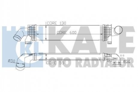 Радиатор интеркулера Ford Mondeo/Focus 1.6-2.5D 03- Kale 346900