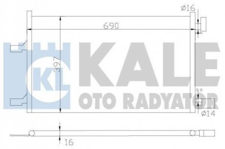 Радиатор кондиционера Opel Insignia 1.4/1.6 11- Kale 385300