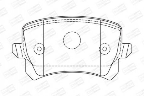 Колодки тормозные (задние) Audi A6 05-18/Q3/Skoda Octavia 12-/VW Passat B6-B8/Tiguan 05-/Sharan 10- CHAMPION 573668CH (фото 1)