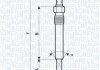 Свічка розжарювання MERCEDES, OPEL,PEUGEOT, SEAT [062900003304] MAGNETI MARELLI UX16A (фото 1)