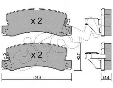 Колодки гальмівні задн. Avensis/Corolla/Camry/Corona/Celica/Carina/RX/ES 87-07 CIFAM 822-161-1