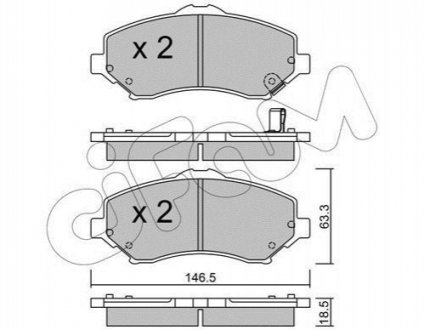 CHRYSLER гальмівні колодки передн.Grand Voyager,Dodge Nitro,Cherokee 07- CIFAM 822-862-1