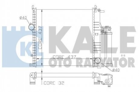Радиатор охлаждения Opel Corsa D 1.0-1.4 06-14 Kale 352100