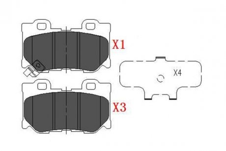 Колодки тормозные (задние) Infiniti FX/G/Q50 08- KAVO KBP-6582 (фото 1)