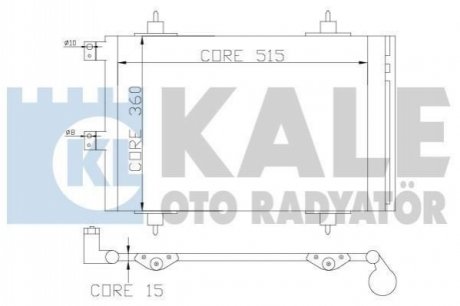 Радиатор кондиционера Citroen C5/Peugeot 307 1.4-3.0/2.0HDI 00-09 Kale 385600 (фото 1)