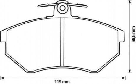 Колодки тормозные (передние) Seat Cordoba/Ibiza/Toledo 93-02/VW Golf/Passat B2-B4 83-99 Jurid 571376J (фото 1)