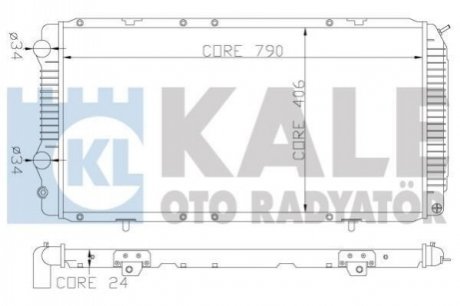 Радиатор охлаждения Citroen Jumper/Fiat Ducato/Peugeot Boxer 94- (-AC) Kale 344340