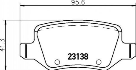 Колодки тормозные (задние) MB A-class (W168/W169) 97-12/B-class (W245) 05-11/Vaneo (W414) 02-05 HELLA 8DB 355 012-131 (фото 1)