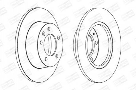 Диск тормозной (задний) Renault Master/Opel Movano 98-/Nissan Interstar 02- (305x12) CHAMPION 562164CH