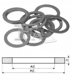 FISCHER шайба мідна 12,00 x 18,00 x 3,00 (OE - 015708,1232215,11657804909) Fischer Automotive One (FA1) 756.521.100 (фото 1)