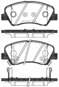 Колодки тормозные (передние) Hyundai Accent IV/Kia Rio 10- WOKING P15883.02 (фото 1)