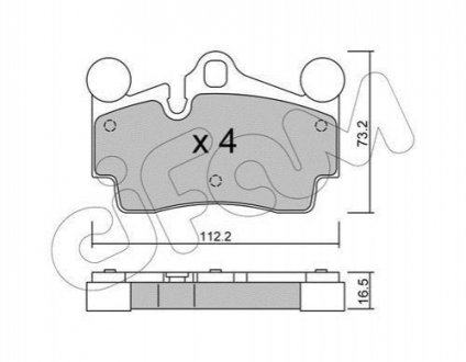 Колодки тормозные (задние) Audi Q7/VW Touareg 2.5D-6.0D 02- CIFAM 822-655-0