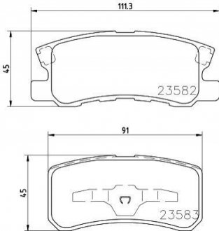 Колодки тормозные (задние) Citroen C4/Peugeot 4008 12-/Dodge/Jeep/Mitsubishi Outlander 06-/Pajero 91 NISSHINBO NP3004