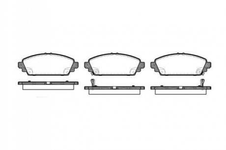 Колодки тормозные (передние) Honda Accord VI 98-03/Nissan Primera 02-/Almera Tino 00-06 REMSA 0700.02 (фото 1)