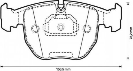 Колодки тормозные (передние) BMW 5 (E39) 96-04/7 (E38) 94-01/X3 (E83) 06-11/X5 (E53) 00-06 Jurid 571873J