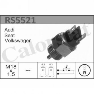 Датчик включения заднего хода VW Passat/Jetta/Audi 80/100 72-90 (M18x1.5) Vernet RS5521 (фото 1)