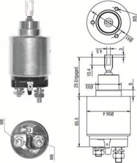 Втягувальне реле стартера RENAULT 1,1-2,0 VOLVO 1,6/1,7 MAGNETI MARELLI 940113050273