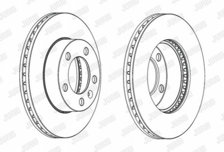 Диск тормозной (передний) Renault Master 10- (302x28) Jurid 562713JC-1
