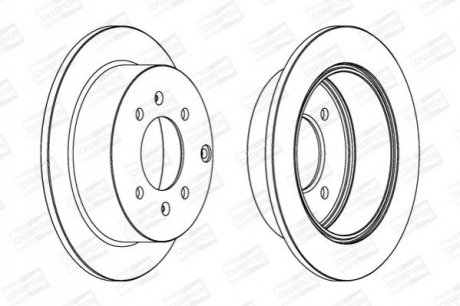 HYUNDAI диск гальмівний задн.Matrix,Sonata IV,Kia Magentis 01- CHAMPION 563042CH