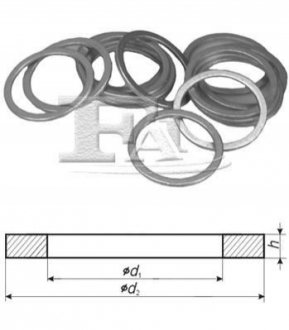 Прокладка пробки сливной масляного поддона Honda/Hyundai/Kia/Suzuki (14x22x2) Fischer Automotive One (FA1) 372.980.100 (фото 1)