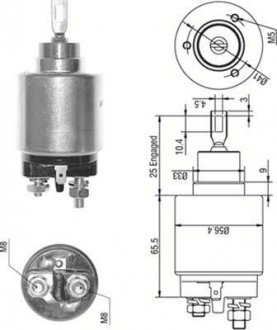 Втягувальне реле стартера RENAULT 1,1-2,0 VOLVO 1,6/1,7 MAGNETI MARELLI AME0273