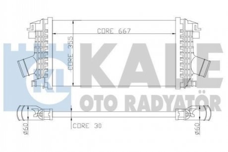 Радиатор интеркулера Opel Astra/Zafira 1.6-2.0D 09- Kale 344900
