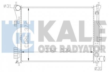 HYUNDAI радіатор охолодження i20,Solaris,Kia Rio III 1.25/1.6 08- Kale 342280 (фото 1)