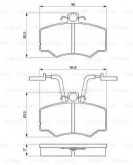 Колодки тормозные BOSCH 0986424184