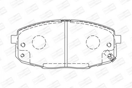 Колодки тормозные (передние) Hyundai i30 07-12/Kia Cee'd 06-/Carens 02-/Cerato 09-/Soul 14- CHAMPION 573730CH (фото 1)