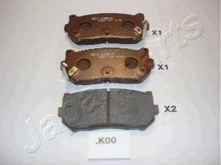 Колодки тормозные (передние) Kia Cerato 01-04/Carens 00-/Clarus 96-/Sephia 93-97/Shuma 97-04 JAPANPARTS PP-K00AF