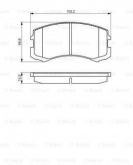 Колодки тормозные (передние) Mitsubishi Lancer III-IV 95-13/Colt III 02-12 BOSCH 0986495158