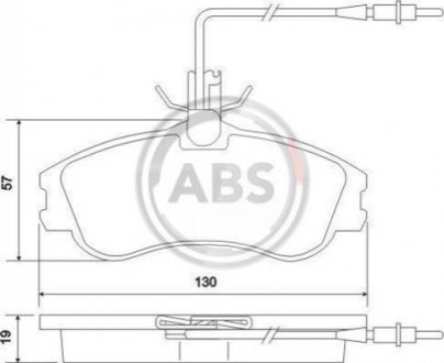 Колодки тормозные (передние) Citroen Berlingo 96-11/Xsara/Peugeot 306 93-05/Partner 96-15 A.B.S. 37016 (фото 1)