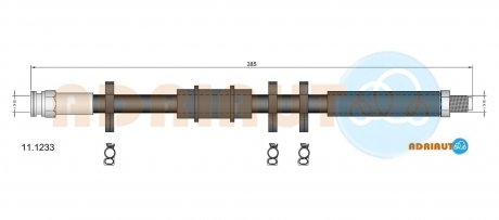 FIAT шланг гальм. передн.Ducato 85, Citroen C25, PEUGEOT J5 ADRIAUTO 11.1233