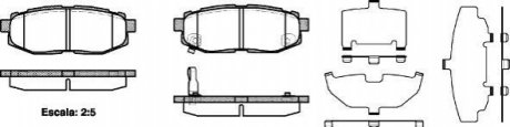 Колодки тормозные (задние) Subaru Impreza/Outback 08- WOKING P13283.01 (фото 1)