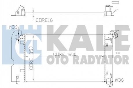 Радиатор охлаждения Toyota Avensis 1.8 03-08/Corolla 1.6 01-08 Kale 366800