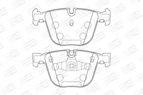 Колодки тормозные (задние) BMW 5 (F07)/7 (F01-F04) 08-15 N54/N55/N57/N63/N74 CHAMPION 573271CH (фото 1)